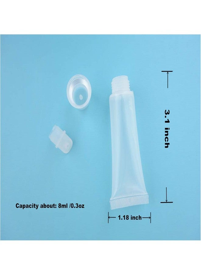 Erewa 12Pcs 8ml Clear Empty Tubes Refillable Containers for DIY Lip Gloss Balm & Travel Toiletries - Image 2